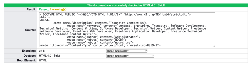 html validation