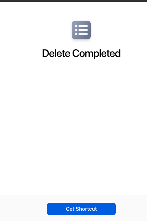 delete completed