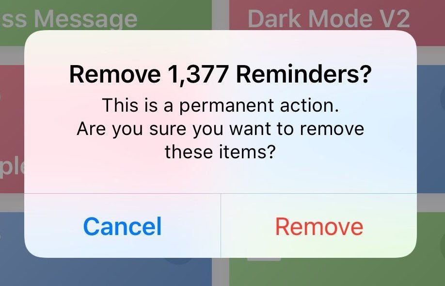remove reminders