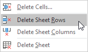 delete sheet rows