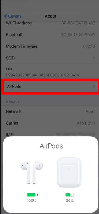 airpods setting