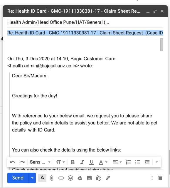 Subject line highlighted