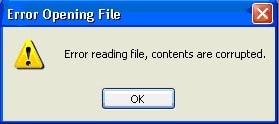 Error opening files