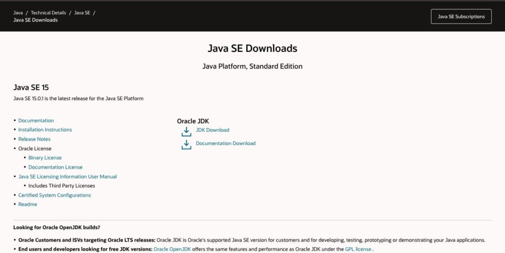 JDK Download Page