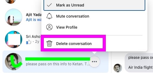 delete conversation