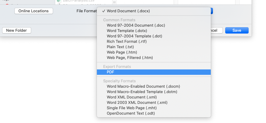 reduce pdf size in MS Word