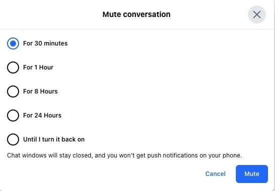 mute conversation