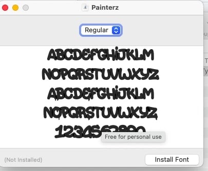 Font file  preview
