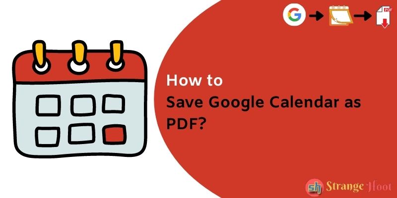 Save Google Calendar as PDF