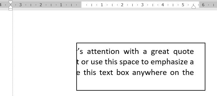 change left right alignment in textbox in MS word