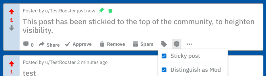 select post and check sticky post