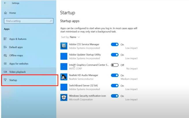 select start menu from left
