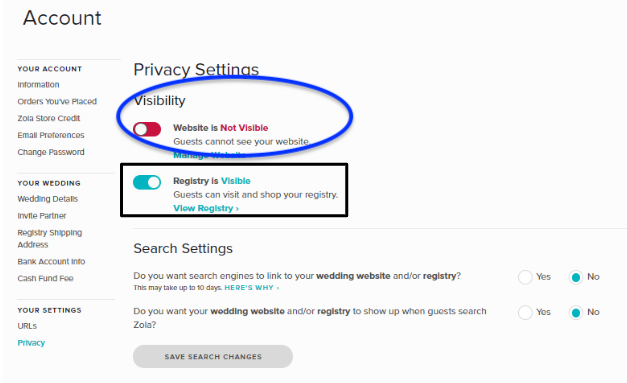 go to privacy settings and select website is not visible fro visibility