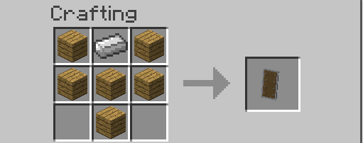 Place 6 wood planks in the crafting table