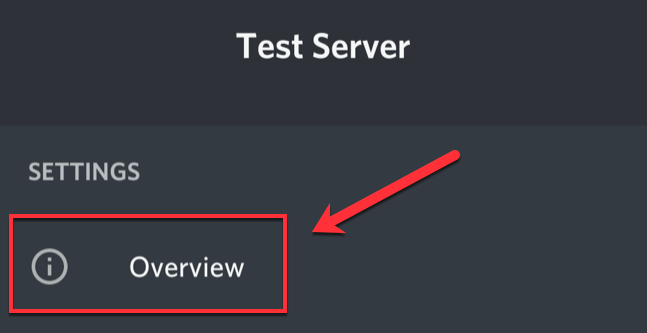 select overview from settings