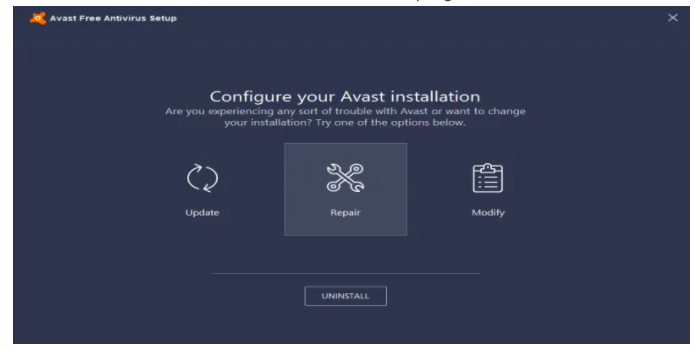 configure your avast installation screen