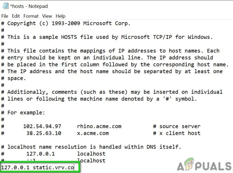 update hosts file on windows