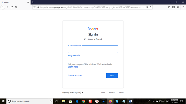 Open Google and signin