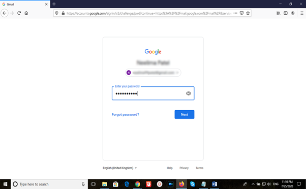 use google registered ID and password