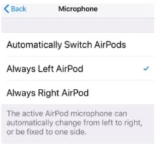 Airpods Microphone Settings