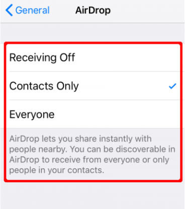 enable for contacts only